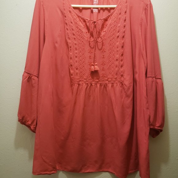 WOMEN'S PLUS SIZE 2X ST. JOHN'S BAY BLOUSE - Picture 1 of 5